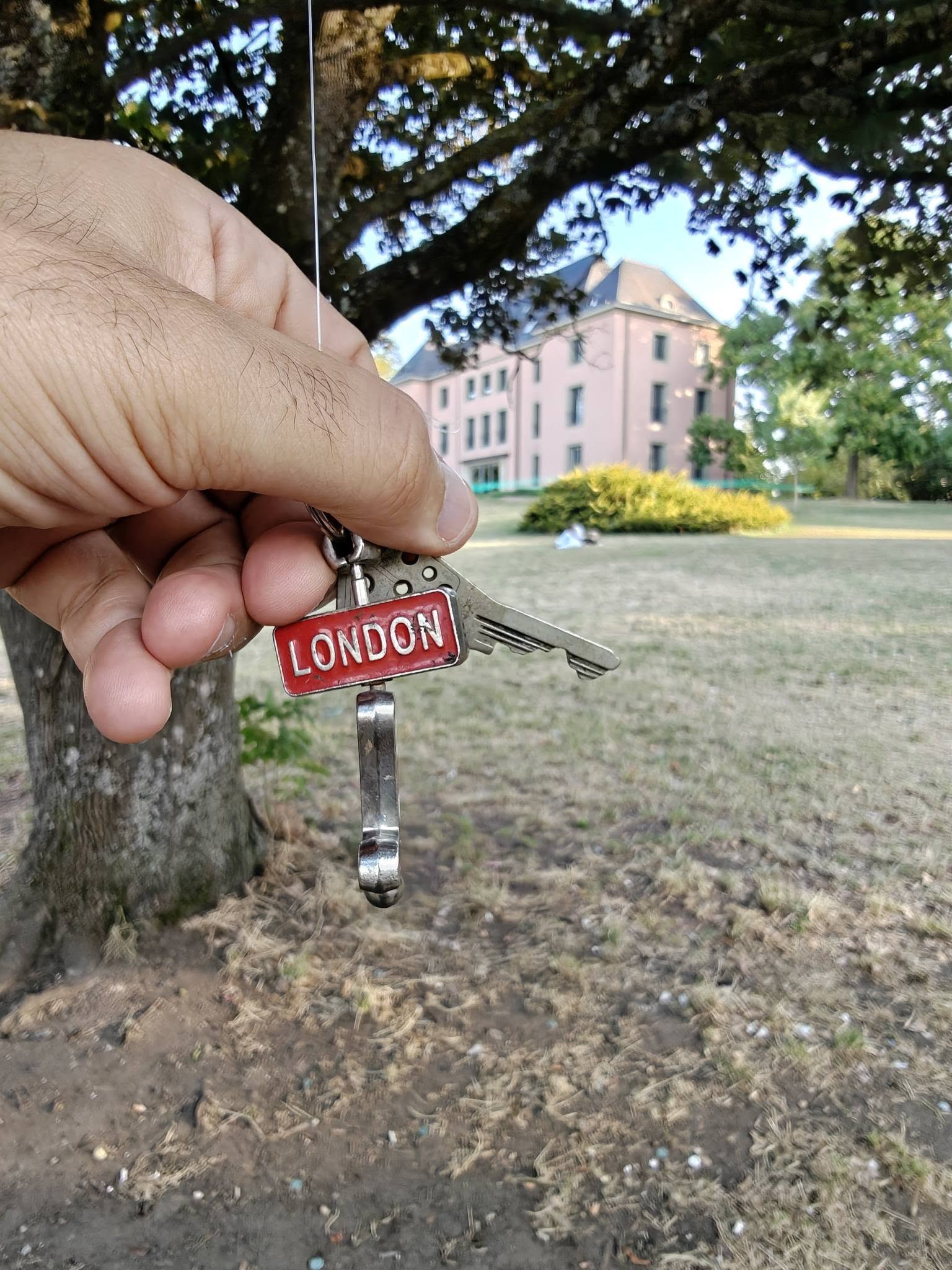 Je viens de voir cette clé accrochée à un arbre
