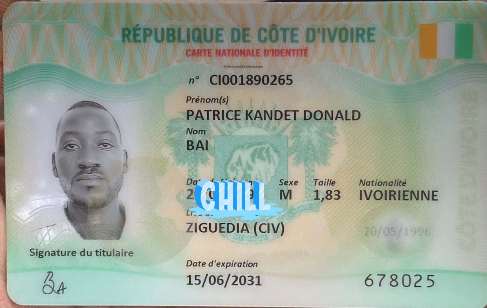 CNI retrouvée.