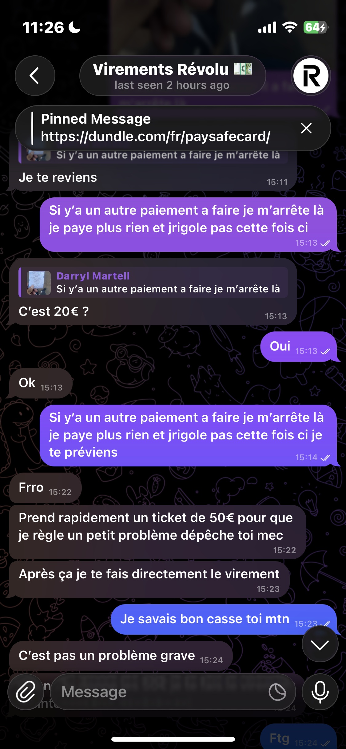 Arnaque virement